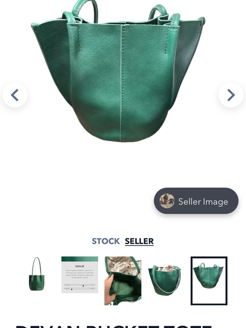 Portland Leather Goods Bacalar “Devan” Bucket Tote Bag (Classic) - Picture 5 of 9